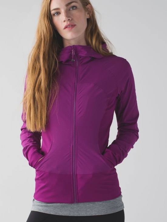 lululemon athletica Jackets & Blazers - Lululemon In Flux Reversible Lightweight Hooded Zip-Front Jacket-Regal Plum